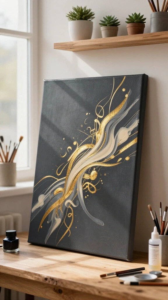 Handwritten letter canvas art