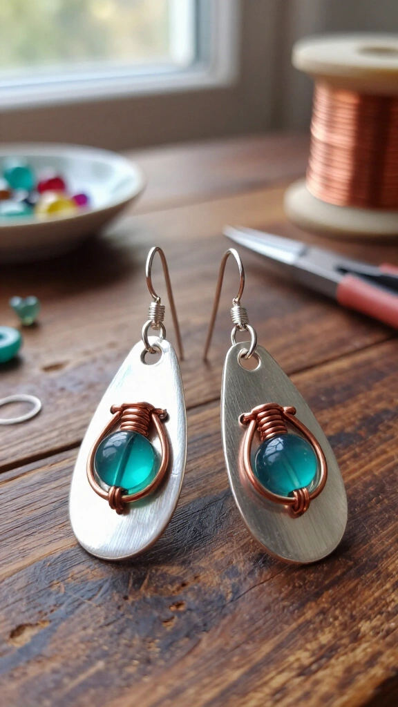 Pop tab dangling earrings