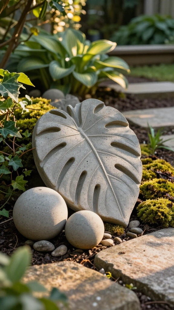 Outdoor concrete garden ornaments