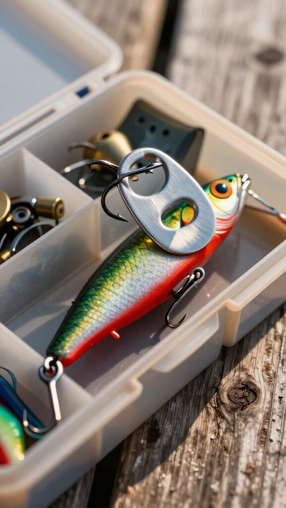 Pop tab fish hook lure guard