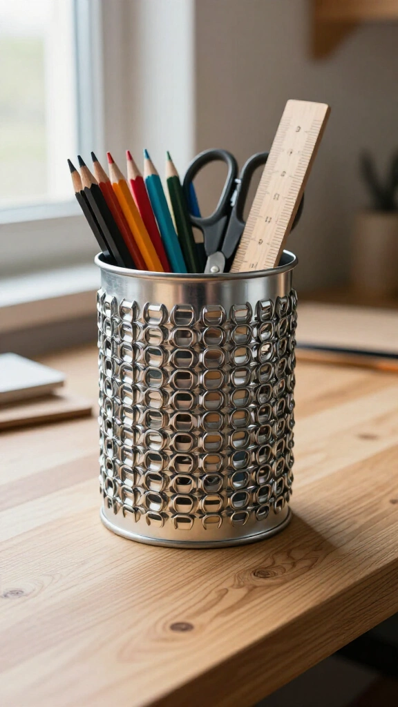Soda tab desk organizer