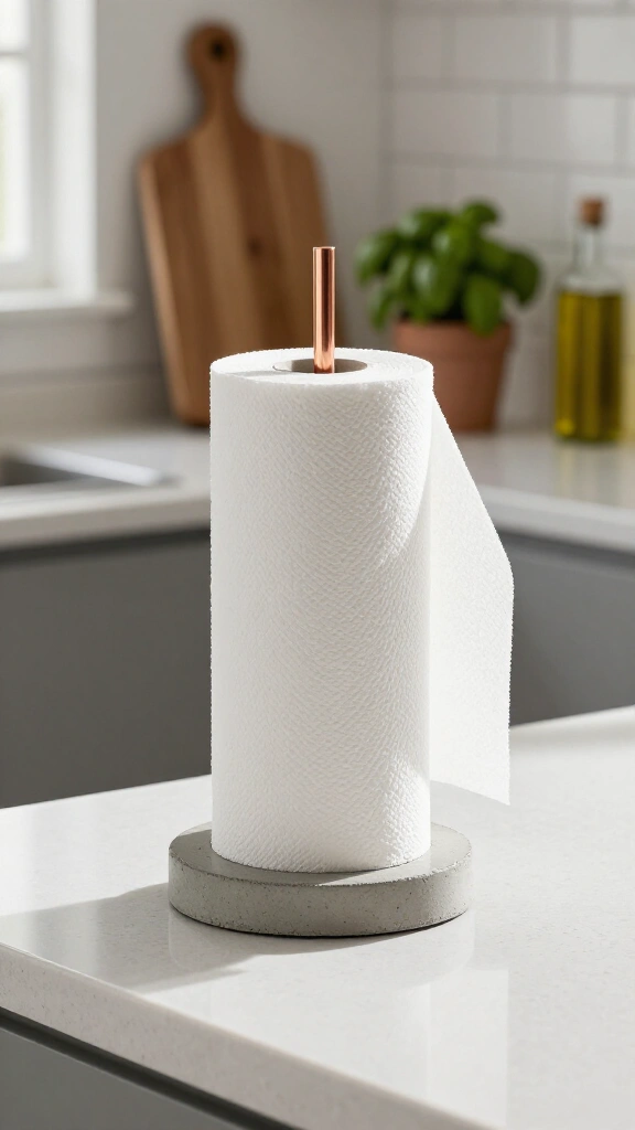 Concrete paper towel holder base