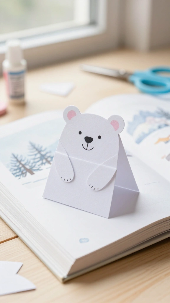 Polar bear corner bookmark