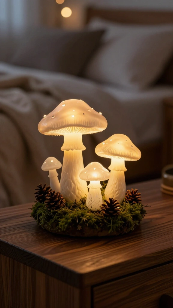 Glowing polymer clay nightlights