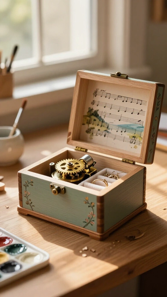 Studio Ghibli wooden music box makeover