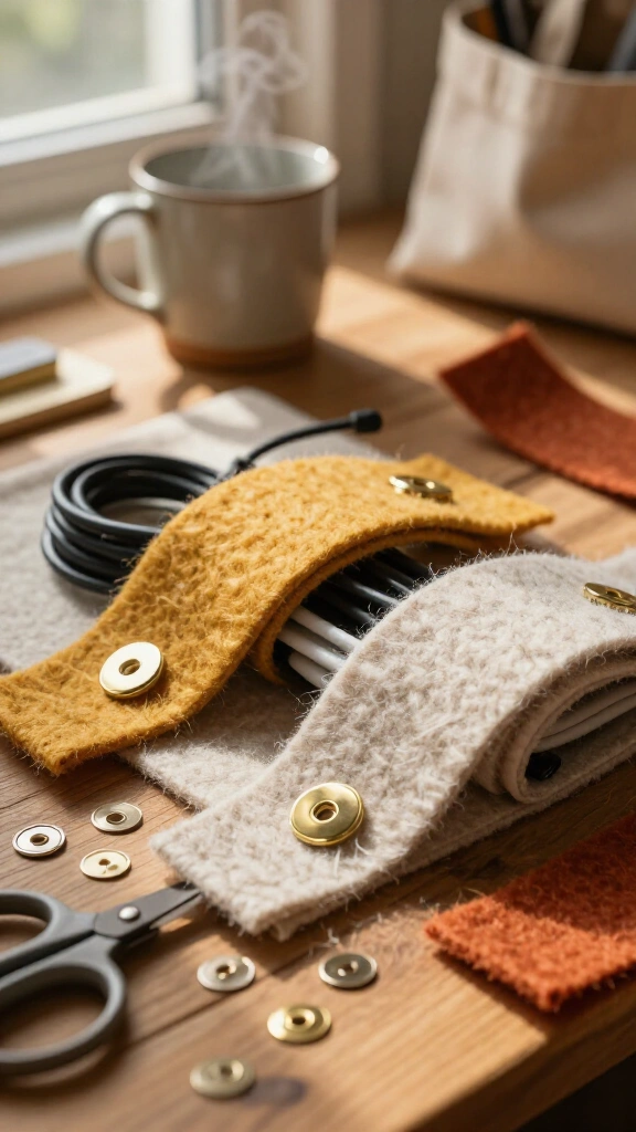 Wool Felt Cord Organizers